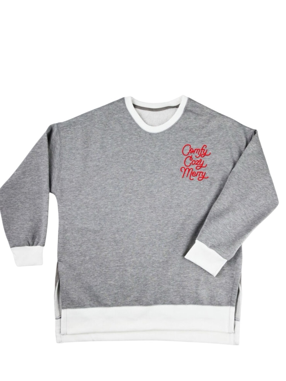 Hallmark Channel Comfy Cozy Merry Gray Sweatshirt, Size XXL, NEW